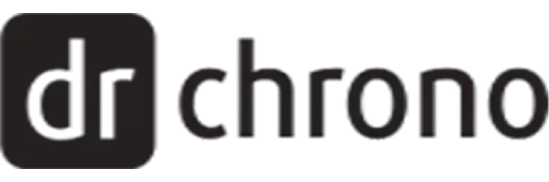 The image shows the drchrono logo, featuring the word drchrono in lowercase black letters, with dr inside a rounded square on the left, highlighting its connection to medical care and innovative AI solutions.